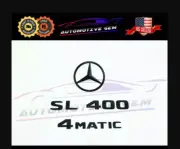 SL400 4MATIC Rear Star Emblem Black Letter Badge Logo Sign for AMG Mercedes R231