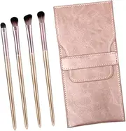HONMEET Makeup Brush Set 4pcs Mini Eyeshadow Brush Beauty Tool Eye Makeup Brush Kit Portable Eye Shadow Set Cosmetic Tools for Exquisite Girls
