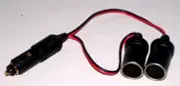 CIGARETTE LIGHTER PLUG DOUBLE ADAPTOR SPLITTER 12V DC POWER CORD CAR TWIN SOCKET