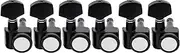 Musiclily Pro 6 inline 2-pins Guitar Locking Tuners Machine Heads Tuning Pegs Keys Set for Fender Strat/Tele Electric Guitar, Black