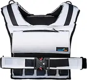 Weighted Vest 45lb Reflective Grey Removable Iron Weights for Men and Women Workout for Calisthenics and Fitness Sport Training