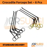 Crocodile Forceps Set – 6 Pcs | Premium Orthopedic Instrument (Gold & Black)