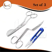 Double Bent Curved Machine Embroidery Duckbill Scissors 6" with Thread Cutter