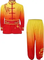 [FEESHOW] Girls Boys Kung Fu Uniform Traditional Chinese Tai Chi Clothes Set Wing Chun Suit Training Sportwear