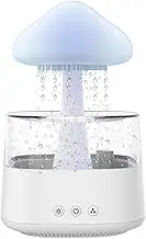Bedroom Humidifier, 2-in-1 Mushroom Humidifier, 7-Color Night Light Diffuser, Rechargeable Air Humidifier, 450ML Large Capacity, Suitable for Home Aromatherapy Office Diffuser