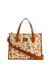 GUESS Women's Floral Print Silvana Tote Bag