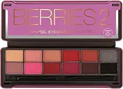 [BYS] Berries 2 Eyeshadow Palette Tin with Mirror Applicator 12 Matte & Metallic Shades, Berries 2