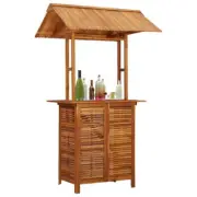 Outdoor Bar Table With Rooftop Garden Patio Settings Solid Acacia Wood Furniture