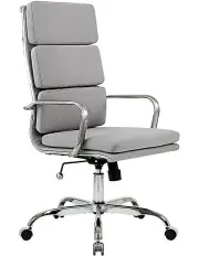 [Furb] Office Desk Chair Height Adjustable in Light Grey/Silver