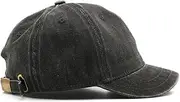 [FREEBIRD99] Unstructured Short Brim Baseball Cap Solid Color Washed Cotton Short Bill Sports Hat
