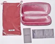 NEW MIU MIU AUTHENTIC Sunglasses Case Women Hard Velvet Pink Large Box/Outer Box