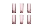 BORMIOLI ROCCO AMERICA '20s 490ml LONG DRINK GLASSES SET 6 - LILAC
