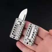 Titanium Alloy Mini Pocket Folding Blade Knife Camping Survival Keychain Knife