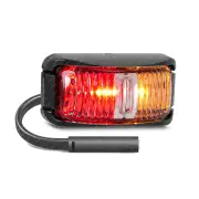 LED Autolamps Red/Amber Side Marker Light Black Base Female Plug and 20cm Cable