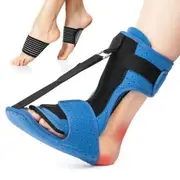 Plantar Fasciitis Night Splint,Adjustable Plantar Fasciitis Brace with Arch Support,Dorsal Night Splint,Dual Effective Plantar Fasciitis Relief Achilles Tendonitis Foot Drop Heel Blue