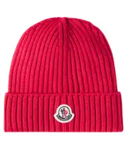 [Moncler Enfant] Moncler Enfant Logo wool beanie S red