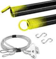 Heavy Duty Electrophoresis Extension Garage Door Springs for 7Ft High (130Lb-Yel