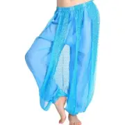 Chiffon Belly Dance Harem Pants Arabic Halloween Lantern Sequins Pants Fancy