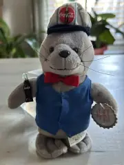 Vintage 1998 Coca-Cola Seal in Delivery Uniform Collectible Bean Bag Plush