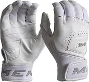 Miken | Ultra PRO Slowpitch Softball Batting Gloves | White | XL