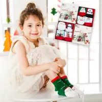 在飛比找蝦皮商城優惠-(4雙一組) 聖誕節毛圈棉禮盒襪 禮品包裝 聖誕服裝 聖誕節
