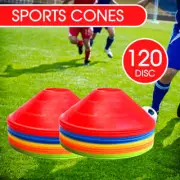 60/120 Pack Sports Training Discs Fitness Exercise Markers Cones Soccer Rugby