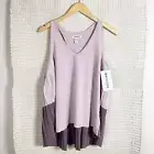 ATHLETA mauve / purple Swing Forward pleated athletic tank top S NEW