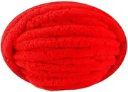 Crochet Wool 250G Fluffy Thick Plush Baby Warm Knitted Cotton Crochet Yarn DIY Blanket Scarf Rainbow Wool (Color : 12-da Hong)