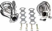 Shuogoufeng Store SS Tubular Shorty Exhaust Header Manifold Compatible With Ford F-150/F250 4.6L V8 1997-2003