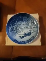 Vintage 1970 B&G Porcelain "Pheasants in Snow at Christmas" Collector Plate