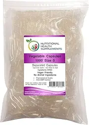 1000 Separated Size 0 HPMC Empty Veggie Capsules Vegetable Vegan Caps