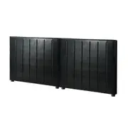 Oikiture Bed Frame Headboard Double Queen King Size Head Bedhead Black Leather