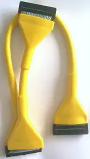 24"in/2ft long Dual/2device FD/Floppy Disk Drive Round/Rounded Cable/Cord{YELLOW