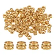 50pcs M3 Threaded Inserts Brass Heat Set Insert M3x3mm, OD 5mm Knurled Nuts