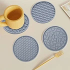 6pcs/Set Round Cup Pad Silicone Tea Mat Coffee Mug Glass