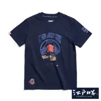 在飛比找momo購物網優惠-【EDWIN】江戶勝 男裝 寶山LOGO短袖T恤(丈青色)