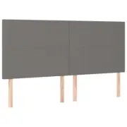 2pcs Fabric Headboard Bedhead Bed Frame Head Board Dark Grey Single Size 100cm