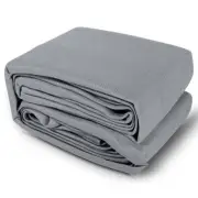 Shade Sail 5mX6m Rectangle 280GSM Mesh 98% UV Sun Block Grey Shade Cloth