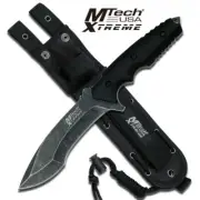 MTech USA Xtreme 12" Stonewashed Tactical Drop Point Fixed Blade Knife MX-8109