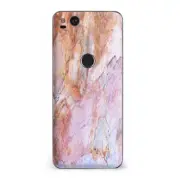 Google Pixel 2 Skins Decal Wrap Rose Peach Pink Marble Pattern