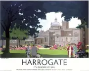 artwork Harrogate LNER railway railroad travel poster 8x10" print