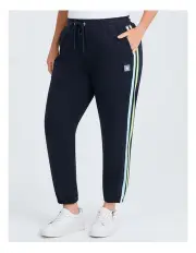 [Taking Shape] Cotton Side Stripe Trackpant in Navy