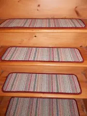 13 STEP 9" X 30" + LANDING 30" X 30" Premium Tufted Wool Carpet Stair Treads.
