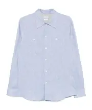 linen shirt L Blue