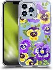 Head Case Designs Pansies Watercolour Flowers 2 Gel Case [Military Grade Protection] Compatible with Apple iPhone 13 Pro Max