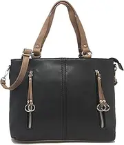 [Savvy Street] Medium Size Classic Designer Handbags for Women Beautiful Ladies Top Handle Fashion Grab Bag with Long Detachable Adjustable Shoulder Strap.