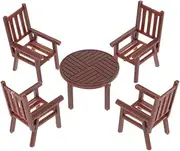 Toddmomy Dollhouse Miniature Furniture Set Mini Table Chair Model Mini House Table Decor Miniature Desk Chair Kit for Dollhouse