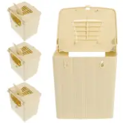 4 Pcs Nest for Baby Birds Breeding Box Nesting Boxes Lovebird Plastic Travel