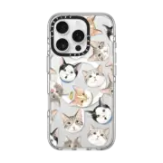 iPhone 16 Pro Clear Case MagSafe Compatible Jellybeans cat by Watercatlor