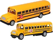 SUPVOX 2pcs Pull Back Bus Toys for Toddlers Educational School Bus Model Car Toys Boys Age 4-7 Material Interactive Boys and Girls